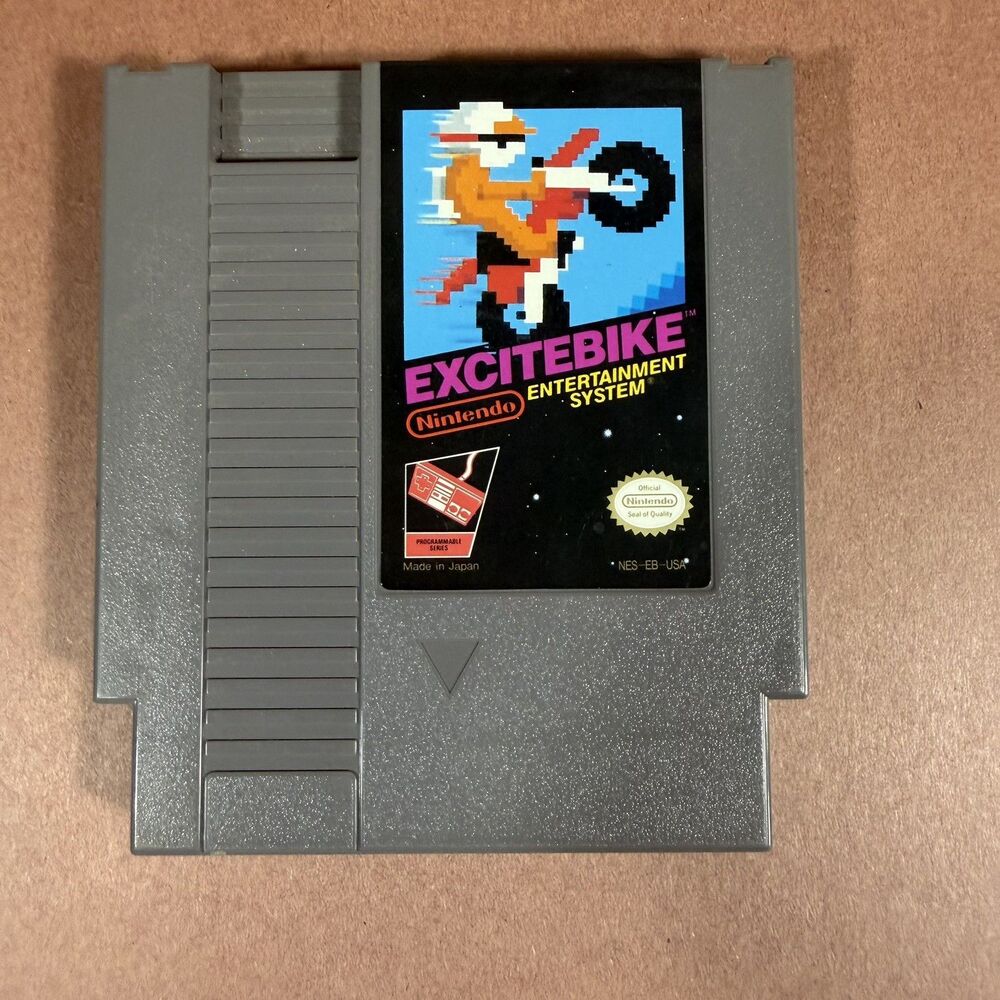 Excitebike NES 1985 Nintendo Entertainment System Game Cartridge Authentic